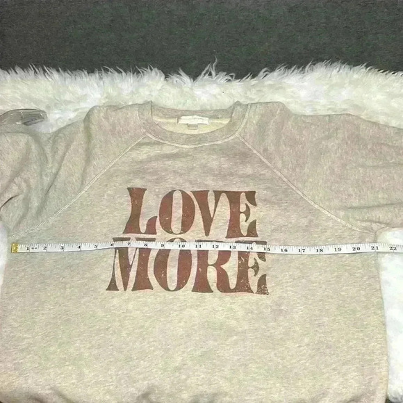 SPIRITUAL GANGSTER NWOT Love More Bridget Raglan Sweatshirt Oatmeal Size Small - Picture 9 of 11